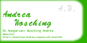 andrea wosching business card